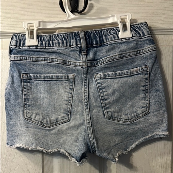 Abercrombie & Fitch Kids Teens Size 15/16 Blue Denim Fringe Shorts. - Picture 3 of 5